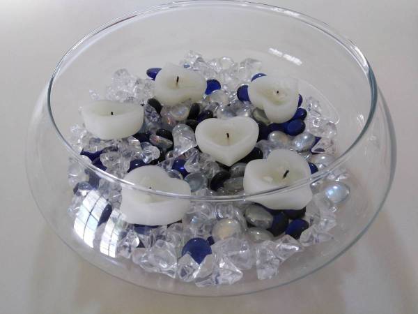 Decorative Bowl with floating candles 1