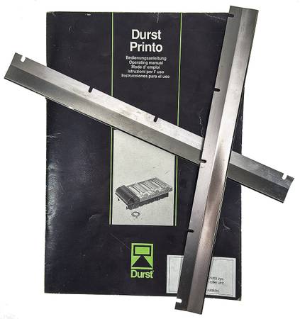 Vintage Durst Printo Operating Manual with 2 Stainless Steel Roller 1