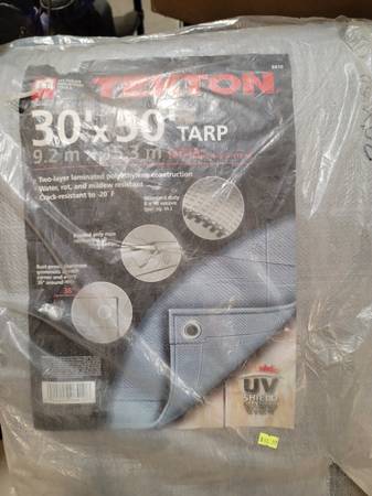 Very Large Silver Double PlyTarp/Cover 30X50 1