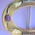 Victorian Sash Pin Large Brass Amethyst Glass & Clear Rhinestones 2 thumbnail
