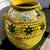 Large Terracotta mirrored pot vase urn yellow green mosaic flower pot vase with 5 thumbnail