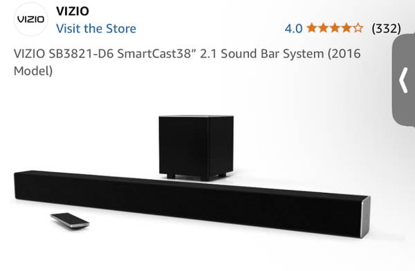 VIZIO Smart Sound Bar System w/ Wireless Subwoofer 1