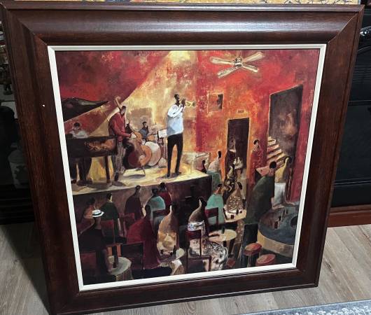 Art piece-jazz concert, framed print 1