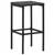vidaXL Bar Stool Set of 6 Black frame - cream white cushion PE rattan! 2 thumbnail