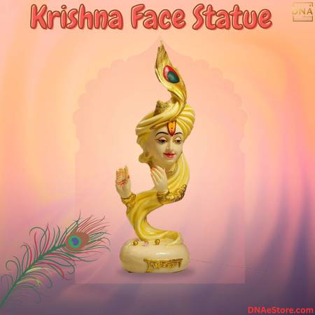 Krishna Face with Peacock Feather Showpiece – DNA eStore 1