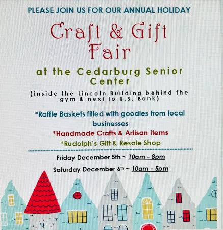 Cedarburg Senior Center Annual Craft & Gift Fair 1