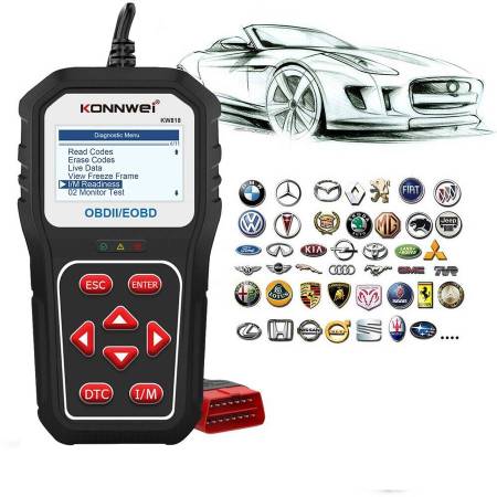 KW818 OBDII Check engine scanner OBD2 1