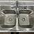 Stainless Steel Double Bowl Sink and Faucet 2 thumbnail