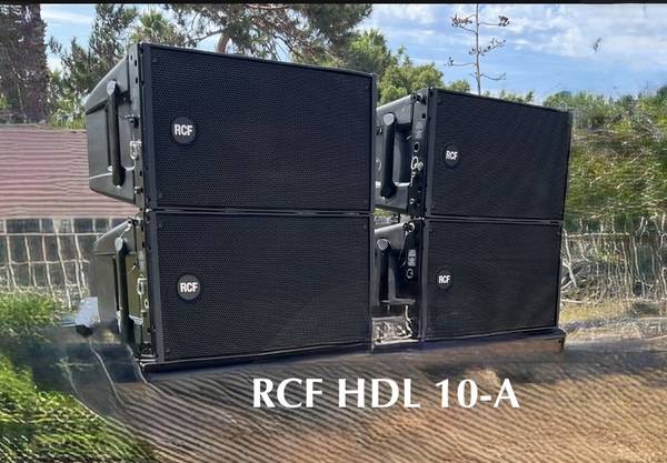 (4) RCF HDL 10A Active Line Array Speakers 1