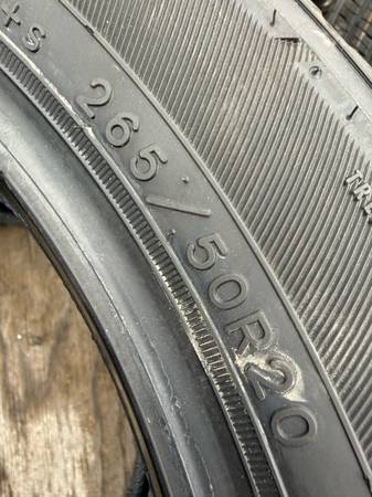 265/50/20 Goodyear Fortera (2 Tires) BRAND NEW $300.00/ Both 1