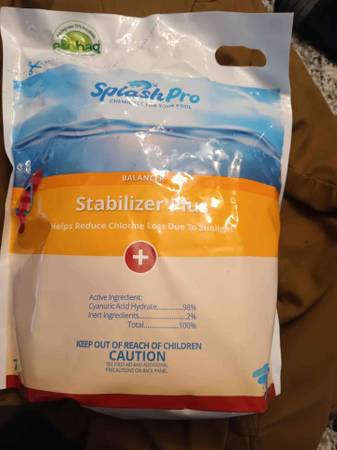 Selling Two, 7lb Bags Pool Stabilizer Cyanuric AcidNew in sealed bag 1