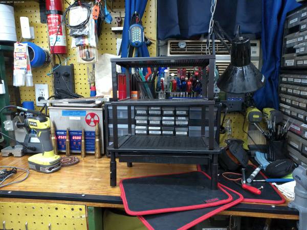 Storage shelves with drawer. 1