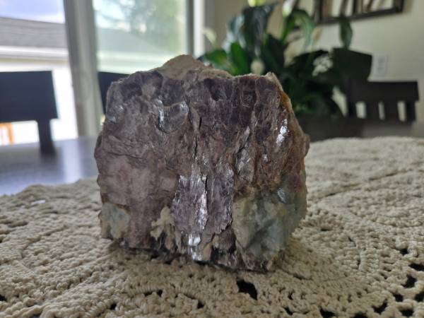 Large Lepidolite Crystal with Blue Topaz – 4.25 lb Natural Specimen 1