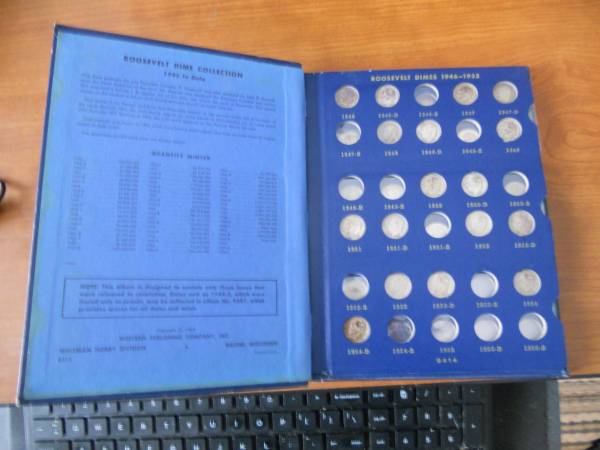 37 Silver roosevelt dimes In nice Whitman coin book 1