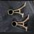 Brass bar  brackets set of 2 1 thumbnail