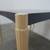 Black Leather Top Bridge Table w/ Cream Wooden Legs 11 thumbnail