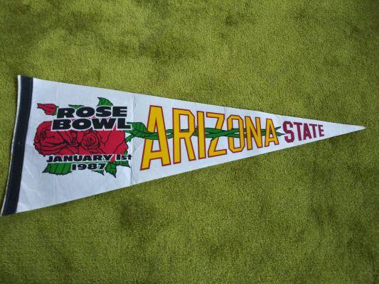 ARIZONA STATE MICHIGAN 1987 ROSE BOWL PENNANT 1
