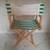 Vintage Patio/Director's Chair - Green/White stripe 2 thumbnail