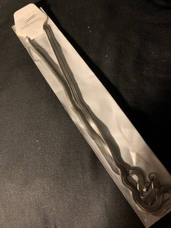 Necklace, stainless steel, 30in 1