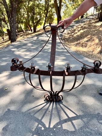 Large Rustic Wrought Iron Sconce 1