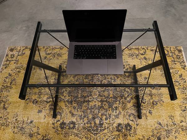 Glass Desk / Workstation for computer (fits small spaces) 1