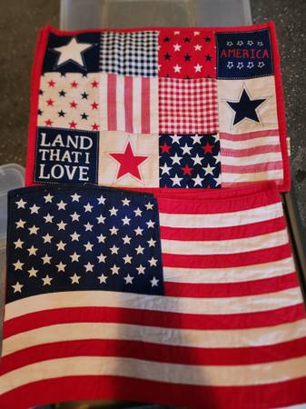 6 Fabric Patriotic placemats 1