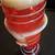 Hypnotic European Opalescent Red Art Glass Vintage Vase 10 thumbnail