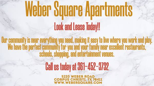$759 / 460ft2 - Rest. Relax. Recharge. Do it all at Weber Square Apartments (Corpus Christi)64036542649218120