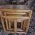 Vintage Set Of 3 Bamboo Nesting Tables Glass Tops 22x18x23h 7 thumbnail