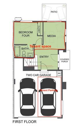 $1,200 Habitación Privada/Baño Privado/Oficina/Garaje/Internet (Lynnwood)63659696001283121
