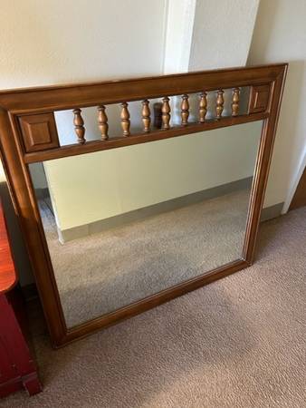 Large Wood Mirror 1