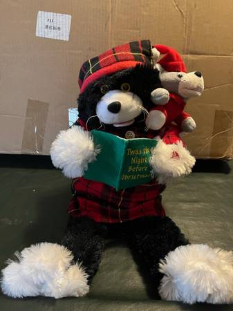 New Animated Plush Cat Night Before Christmas 1