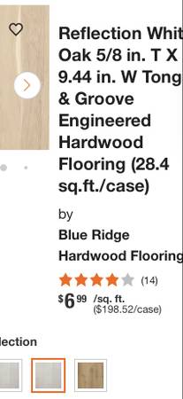 Engineered Hardwood Flooring - 7 cases/198sf 1