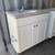 35.25"W White Bathroom Vanity Stone Top Kohler Sink Used Good Cond 1 thumbnail