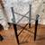 pair MCM folding side tables with glass tops 2 thumbnail