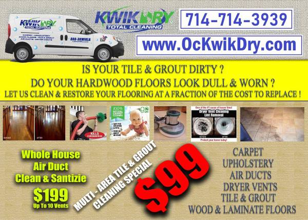 "BEST TILE / GROUT & HARDWOOD / LAMINATE PRESERVATION" No Hidden Fees! 1