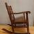AUCTION  Wooden Rocking Armchair w/ Slatted Back 24" x 19" x 34"H 7 thumbnail
