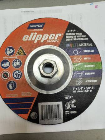 7-1/2 inch ANGLE GRINDING WHEELS 7/12/2026 1