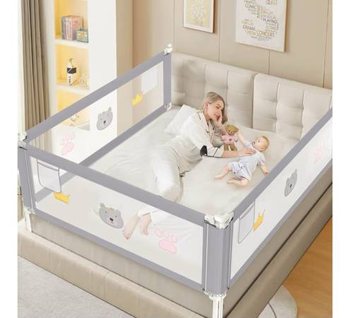 Adjustable baby bed guard net 1
