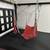 “Dore Alley” Queen Dungeon Bed Frame with Custom Red Leather Sling 2 thumbnail