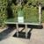 Modern Glass Desk Console Table Travertine Marble Base Chrome 4 thumbnail