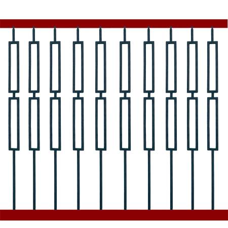 Balusters, rectangular design 1