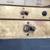 Pair of Large Brass Door Backplates with Thumb Latch  & Curved Handle 2 thumbnail