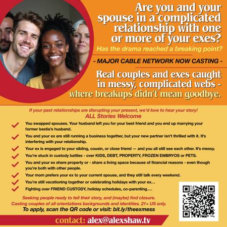 Ahora buscando parejas con relaciones complicadas con sus ex (Los Ángeles)63829899843841120