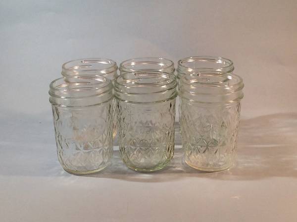 6 Ball Quilted Crystal Jars, 6oz 1