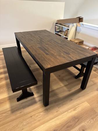 Dining table with benches 1