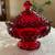 Vintage Fenton Hobnail Covered Ruby Candy Dish 1 thumbnail