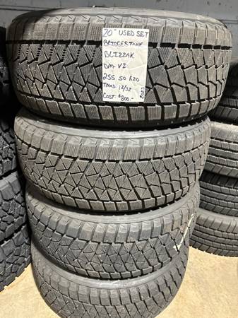 Set of 20” Bridgestone Tires 255/50R20 1