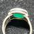 Antique 925 Sterling Silver Ring Beautiful Green Stone Men's Ring Size 8 thumbnail