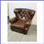 Restoration Hardware Churchill Leather Reclining Club Chair 4 thumbnail